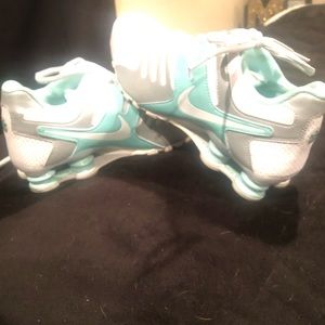 Nike Shox white and teal